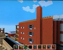 Side View Of The Building W Garage In The Background Minecraft Projects Minecraft Designs Building