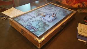This Is A Handmade Digital Map Case For Tabletop Rpgs It Is An Affordable Alternative To That Super Expensive Gaming Tabl Gaming Table Diy Dnd Table Rpg Table