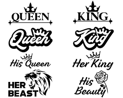 Queen And King Svg His Beauty Her Beast Svg Her King Svg Etsy King And Queen Pictures King Queen Tattoo King And Queen Crowns
