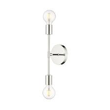 All the mouille hallmarks are here: Z Lite Modernist Chrome Two Light Wall Sconce 731 2s Ch Bellacor