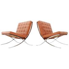 Rare Set Of Two Screwed Barcelona Chairs Mies Van Der Rohe Knoll Int 1955 1958 Chair Barcelona Chair Upholstered Swivel Chairs