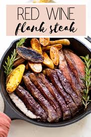 Preheat the oven to 250 degrees fahrenheit, setting a rack in the middle of the oven. Baked Flank Steak With Red Wine Marinade Video Kroll S Korner
