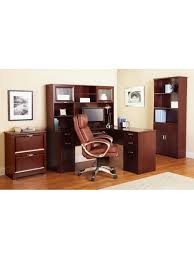 Realspace Magellan 59 W L Shaped Desk Classic Cherry Office Depot