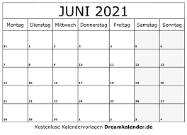 Den überblick gibt es im täglichen kalenderblatt. Kalender Juni 2021