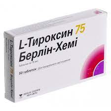 L Thyroxin 75 Berlin Chemie 50 Tablets 75 Mcg Thyroid Gland L Tiroksin Medicaments