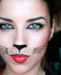Make Up Fur Halloween Katze Spinnennetze Und Pfeile Hase Schminken Katzen Make Up Schminkzeug