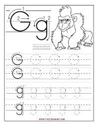 tracing letters g worksheets 99worksheets