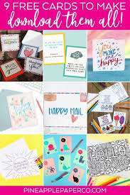 Check spelling or type a new query. Printable Thinking Of You Card Pineapple Paper Co
