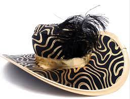 Pin By Photobooth Etc On Need A Prop Gold Hats Black Feathers Black Gold