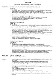 warehouse operator resume samples