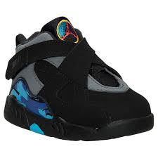 Black And Baby Blue Jordans Boys Toddler Air Jordan Retro 8 Basketball Shoes Cute Baby Shoes Baby Girl Shoes Baby Boy Shoes