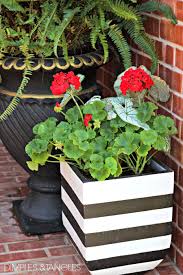 Black And White Outdoor Plant Pots Dimples And Tangles Diy Black And White Striped Pots White Flower Pot Easy Plants To Grow White Plants
