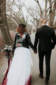 Styled Sunday Rocker Romance Elopement Alicia Lucia Photography Albuquerque And Santa Fe New Mexico Wedding And Portrait Photographer Edgy Wedding Leather Jacket Wedding Wedding Jacket