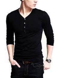 Le col v cachemire homme, un iconique de notre collection. Tee Shirt Manches Longues Noir Homme T Shirt Col V Noir Body Chemise Fr 50 Etiquette M Long Sleeve Henley Men Mens Casual T Shirts Long Sleeve Henley Shirt