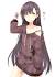 Cute Anime Girl With Short Black Hair And Green Eyes