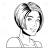 Short Straight Hair Clipart Black And White