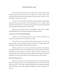 Baca juga contoh soal pph pasal 4 ayat 2 dan jurnalnya jurnal pph pasal 4 ayat 2 atas bunga deposito jurnal pph pasal 4 ayat 2 atas bunga deposito akan dibebankan bagi anda yang memiliki deposito di perbankan, deposito akan dikenakan bagi simpanan yang berada di bank kecuali perbankan itu sendiri karena perbankan hanya memperoleh pendapatan dari sana. Safe Deposit Box Eva