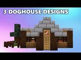 Taming an ocelot (to make it a cat) is similar but, you need to serve the ocelot with raw fish. Three Doghouse Designs Minecraft Tutorial Youtube Minecraft Dog House Dog Houses Cute Minecraft Houses