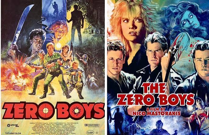 ZERO BOYS”…A slow 1st 1/2 features THE most farcical paintball game ever,  annoying characters (1 with 'bird crap' hair) spewing lousy dialogue &  stupidity as glaring as the awful floodlight lighting. Some