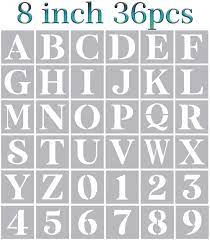 Read reviews for diy home block alphabet stencils by artminds®: Buy 8 Inch Letter Stencils For Painting On Wood Alphabet Stencils Stencil Letters Numbers Stencils For Wood Wall Porch Crafts Online In Greece B09hpfvg2s