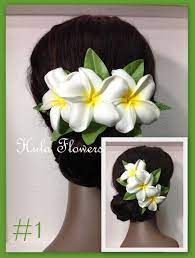 Hawaii Plumeria Flowers Hair Clip For Hawaiian Hula Dancer Etsy Party Hair Accessories Hawaiian Flower Hair Flower Hair Clips