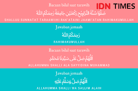 Ketika menjalankan sholat tarawih, baik yang 8 atau 20 rakaat, yang totalnya 11 atau 23 rakaat bersama sholat witir, maka kita akan menemukan hal berbeda yang tidak dijumpai pada sholat lainnya. 12 Bacaan Bilal Tarawih 20 Rakaat Lengkap Dengan Jawabannya
