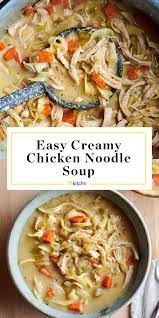 Creamy Chicken Noodle Soup Is The Comfort Food Mvp Recipe Creamy Chicken Noodle Soup Chicken Noodle Soup Instant Pot Soup Recipes Chicken Noodle