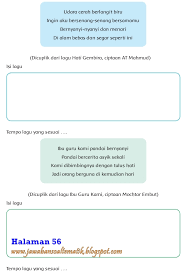 (dicuplik dari lagu hati gembira, ciptaan at mahmud) isi lagu. Lagu Ibu Guru Kami Ciptaan Mochtar Embut Siswapelajar Com