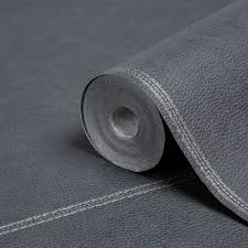 Black And Silver Wallpaper B Q Wall Fashion Impala Black Leather Panel Leather Effect Wallpaper Departments Diy At B Q In 2019 Diy Wallpaper Leather Wall Diy Paper
