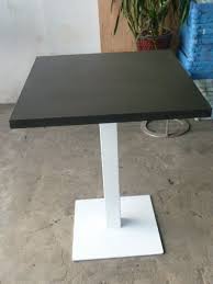 Metal Base With White Powder Coated Finish Mdf Top With Melamine Finish And Pvc Edge Size 600x600x750mm Dining Table Table Home Decor