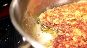 Dip chicken in butter mixture, then in bread crumb mixture, patting to help coating adhere. Crispy Chicken Parm Youtube