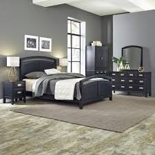 Home Styles Prescott Black Queen Bed Frame 5514 500 Black Bedroom Sets Queen Black Bedroom Sets Twin Bedroom Sets