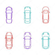 Cars Top View Icons Stock Vector C Annyart 93684562