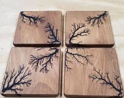 Watch Box Two Levels Wood Lightning Burn Lichtenberg Figure Etsy In 2020 Wood Coasters Lichtenberg Figures Lichtenberg