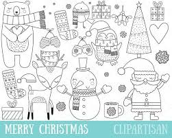 Christmas Clipart Digital Stamps Christmas Coloring Page Etsy In 2020 Digital Stamps Digital Stamps Christmas Coloring Pages