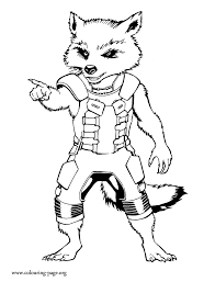 Guardians Of The Galaxy Rocket Raccoon Coloring Page Superhero Coloring Pages Superhero Coloring Avengers Coloring Pages
