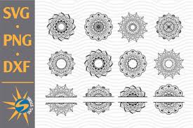 Mandala Monogram Svg Png Dxf Digital Files Include By Svgstoreshop Thehungryjpeg Com