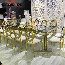 Minimalist wooden dining table designs with glass top. China Wedding Furniture Glass Top Stainless Steel Modern Dining Table Set China Half Circle Wedding Table 10 Seater Dining Table