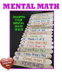 Mental Math Game Mental Math Games Education Math Math Centers
