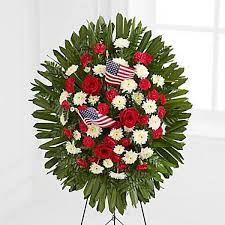 Soldier Salute Standing Spray Lapaz Funeral Home