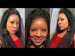 This is human braiding hair with no weft, which means, you can use it for crochet braids, box braids, faux locs. Wig Braids Small Box Braided Hair Wigs Flexible Parting Lace Etsy
