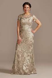 Choose the cut and style that best suits your body type and personal fashion sense, but with a long dress, you're sure to look amazing. Mother Of The Bride Dresses In Silver Gold And Champagne Davids Bridal