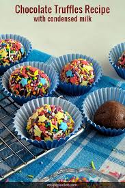 Easy Chocolate Truffles Recipe With Condensed Milk Makes 40 Recipe Truffle Recipe Chocolate Chocolate Truffles Recipe Easy Condensed Milk Recipes