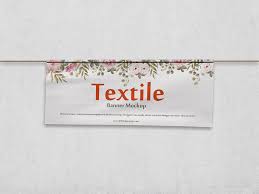 Download Free Textile Banner Psd Mockup Free Mockup