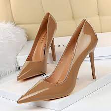Shop over 240 top pointed toe slide and earn cash back all in one place. Shallow High Heels Shoes Women Patent Leather Slip On Pumps Pointed Toe Slides Zapatos Mujer Black Red Nude Brown Camel White Women S Pumps Aliexpress