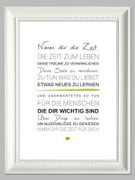 Nimm Dir Die Zeit Kunstdruck A4 Worte Zitate Inspirierende Spruche Spruche