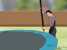Then you must tie the net to the base of the poles. How To Set Up A Trampoline 14 Steps With Pictures Wikihow