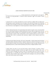 Agreement Waiver Form Canineconcierge Pdf Docdroid