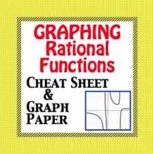 Graphing Rational Functions Cheat Sheet And Graph Paper Rational Function Graphing Graph Paper