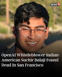 Suchir Balaji, a former OpenAI researcher and whistleblower who raised  concerns about the artificial intelligence company's practices, was found  dead at his residence in San Francisco #SuchirBalaji #OpenAI #Whistleblower  #SanFrancisco https://www ...